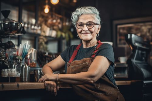 Frau in einem Restaurant