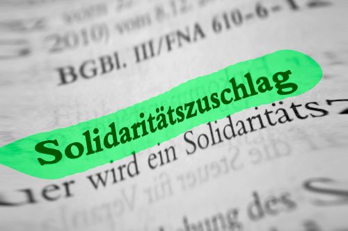 Schriftzug Solidaritätszuschlag